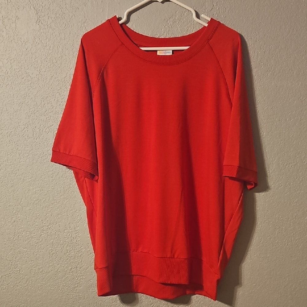 LuLaRoe Bold Red Knit Top